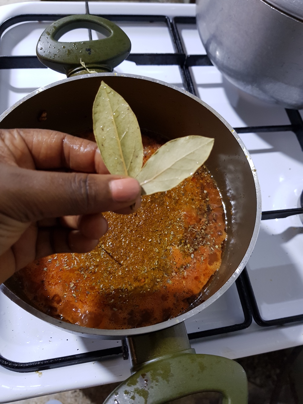 bay leaf in jollof Afrolems Nigerian Food Blog